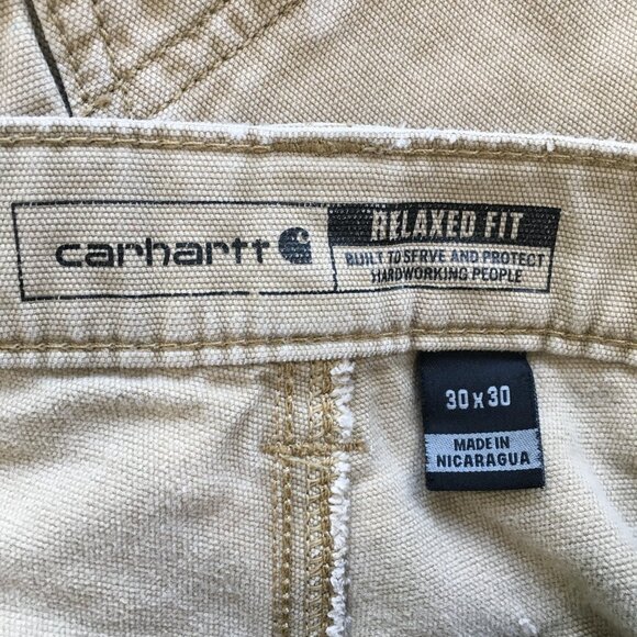 CARHARRT Relaxed Fit Beige Rugged Flex Canvas Work Pant - Picture 2 of 16